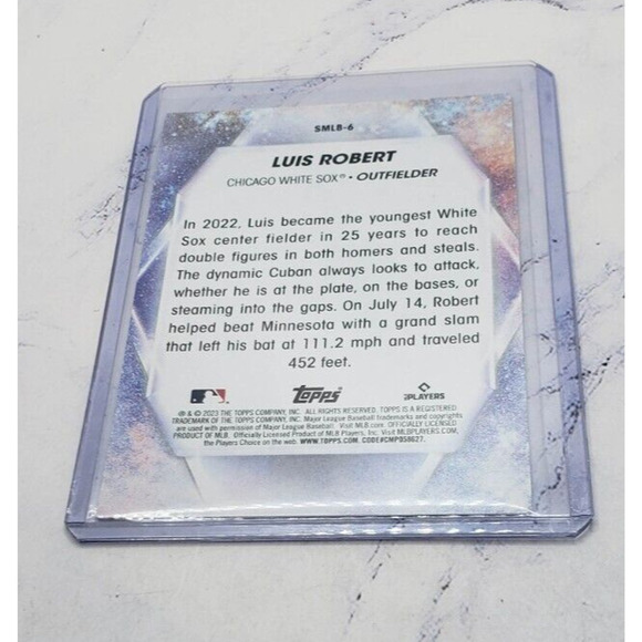 2023 Topps Series 1 Stars Of MLB #SMLB-6 Luis Robert Chicago White Sox - Picture 4 of 4